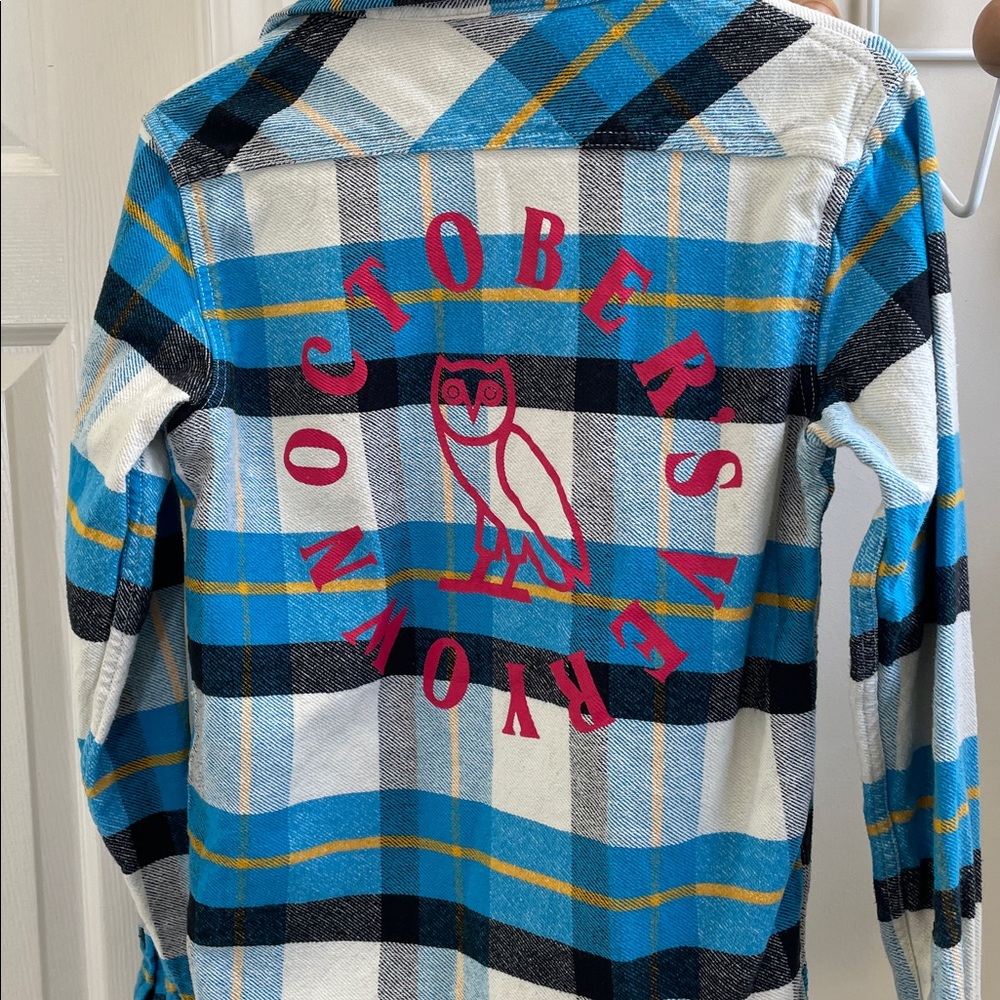 OVO - Classic Button Down Shirt Jacket - Blue / Yellow - XS